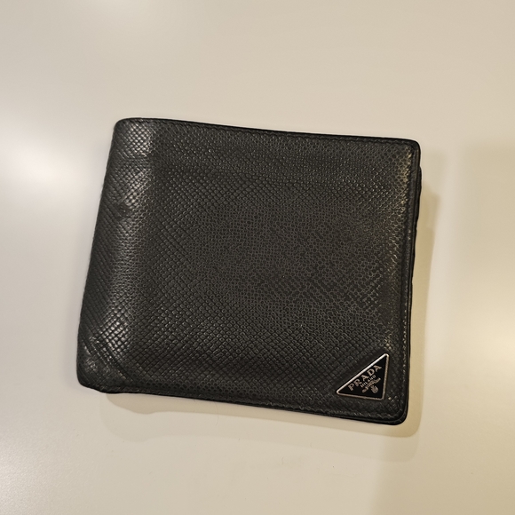 Prada Men's Anthracite Saffiano Leather Bifold Wallet - Picture 3 of 15